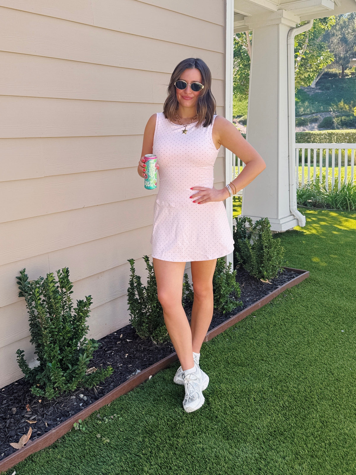 Out & About Polka Dot Athletic Dress