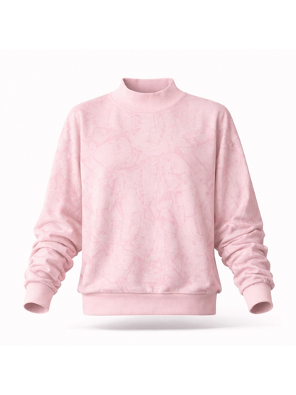 Camo Mock Neck Sweatshirt