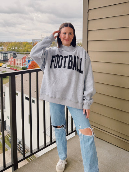 Football/Gameday Reversible Mock Neck Sweatshirt