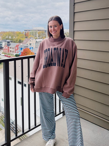 Nashville/Broadway Reversible Mock Neck Sweatshirt