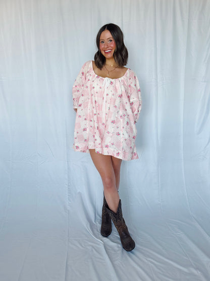Spring Fling Floral Eyelet Romper