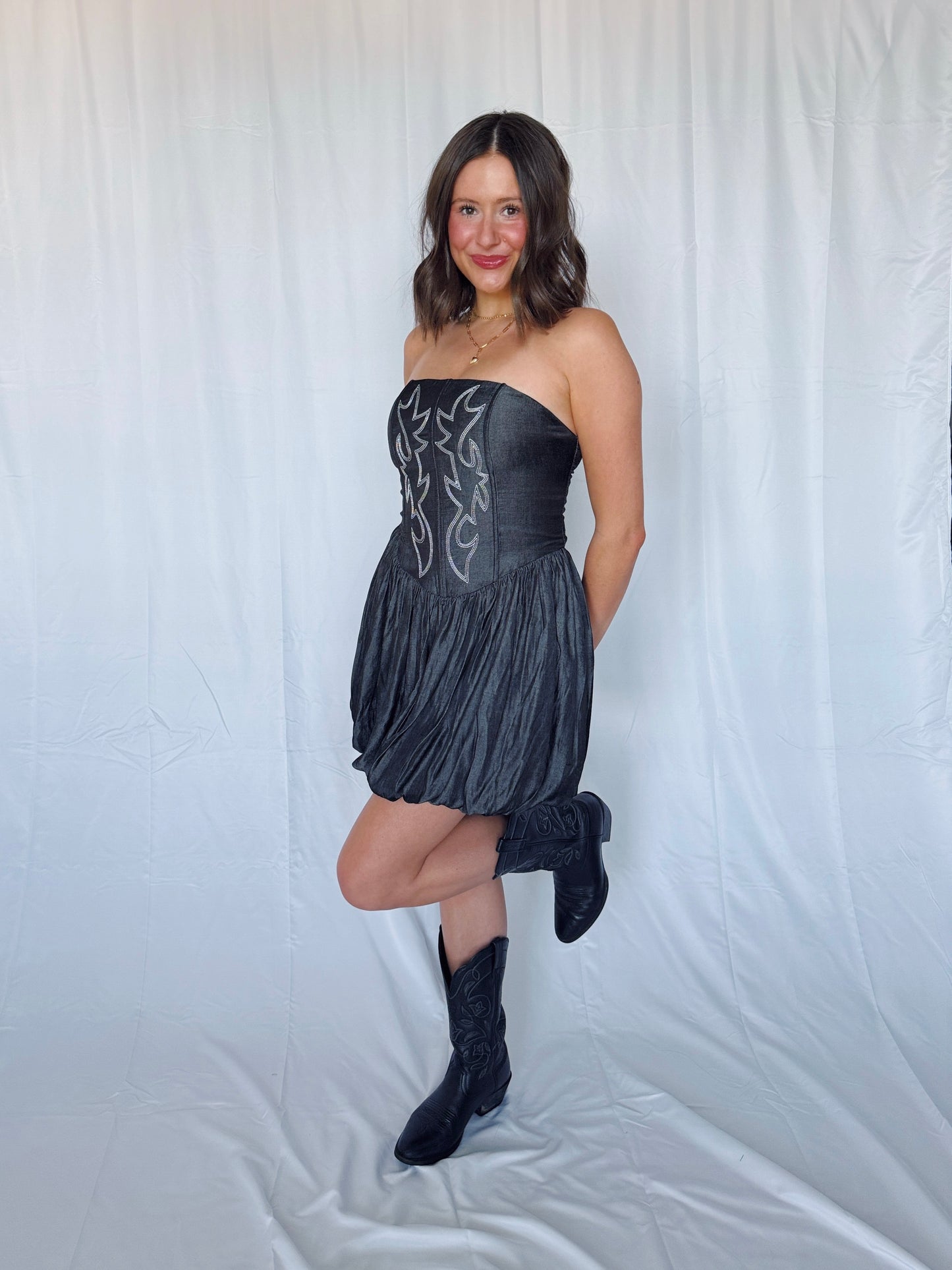 Hang Tight Honey Bubble Dress