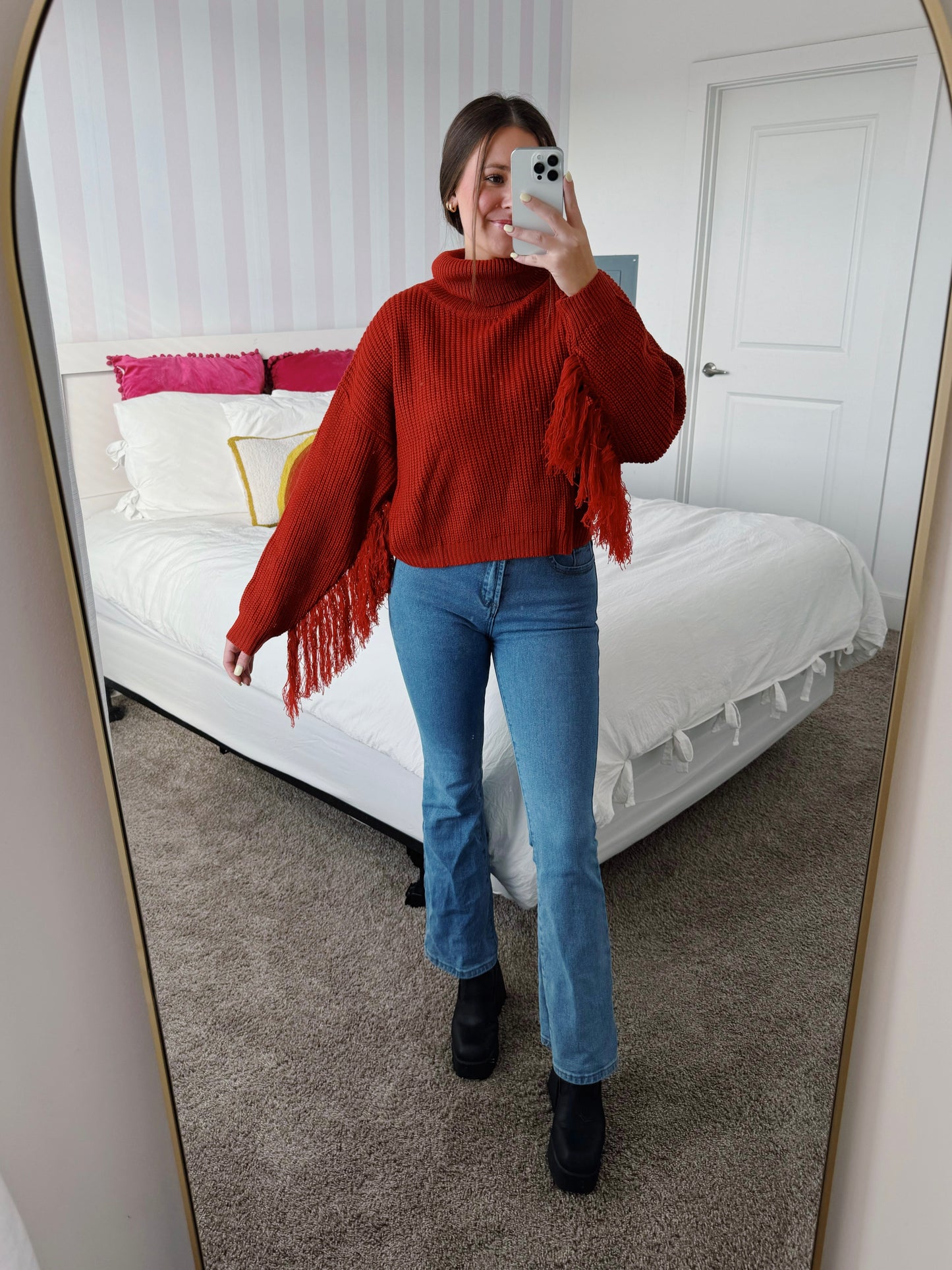 Keeping It Cozy Fringe Sweater