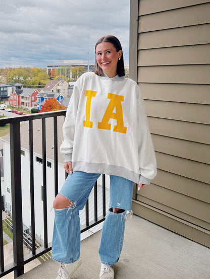 Iowa Reversible Mock Neck Sweatshirt