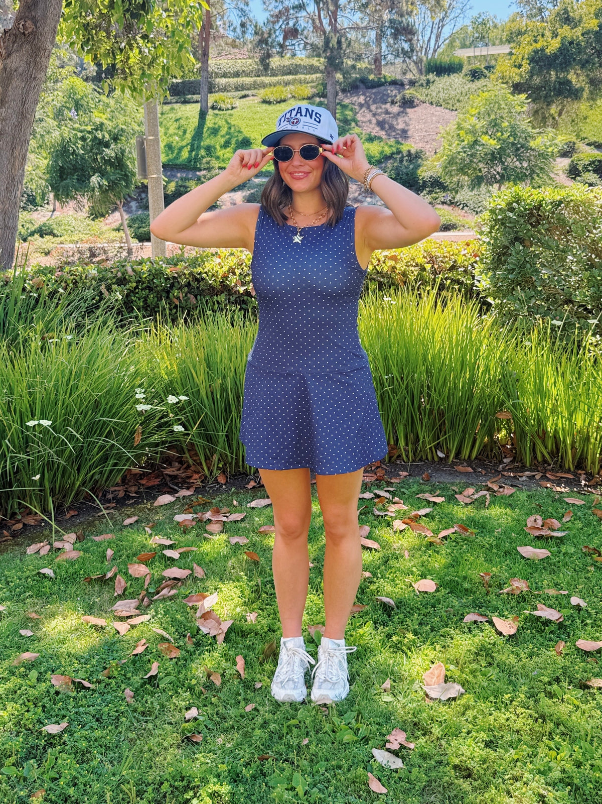 Out & About Polka Dot Athletic Dress