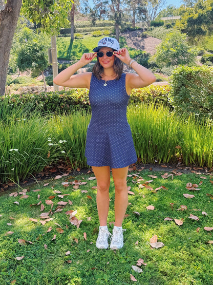 Out & About Polka Dot Athletic Dress