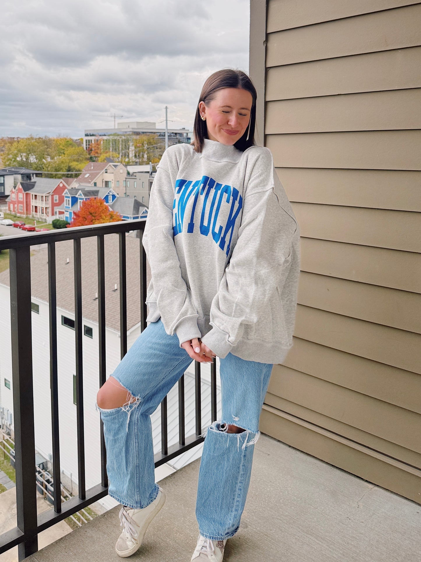 Kentucky Reversible Mock Neck Sweatshirt