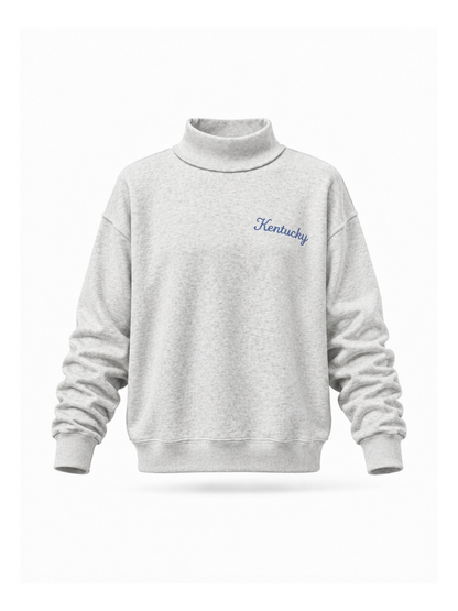 PREORDER: Embroidered Text Kentucky Mock Neck Sweatshirt (EARLY AUGUST)