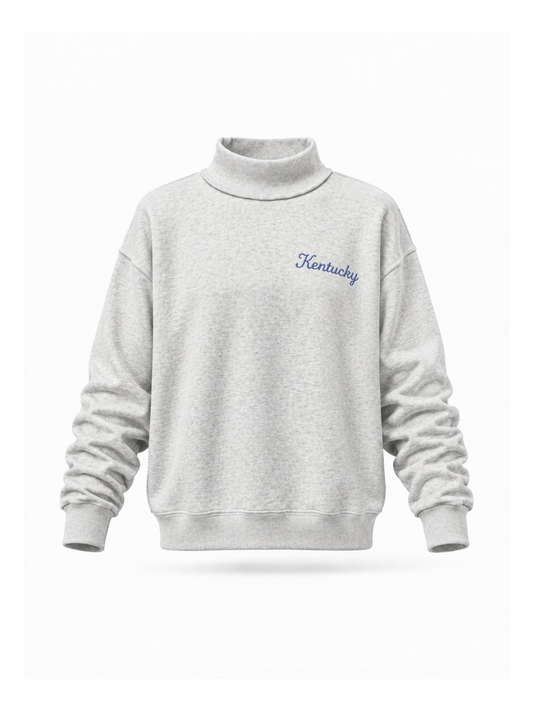 PREORDER: Embroidered Text Kentucky Mock Neck Sweatshirt (EARLY AUGUST)