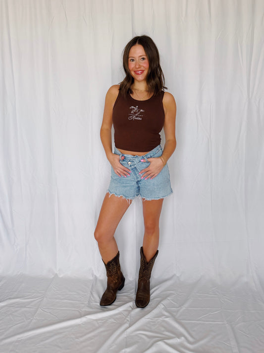 God's Country Embroidered Rodeo Tank