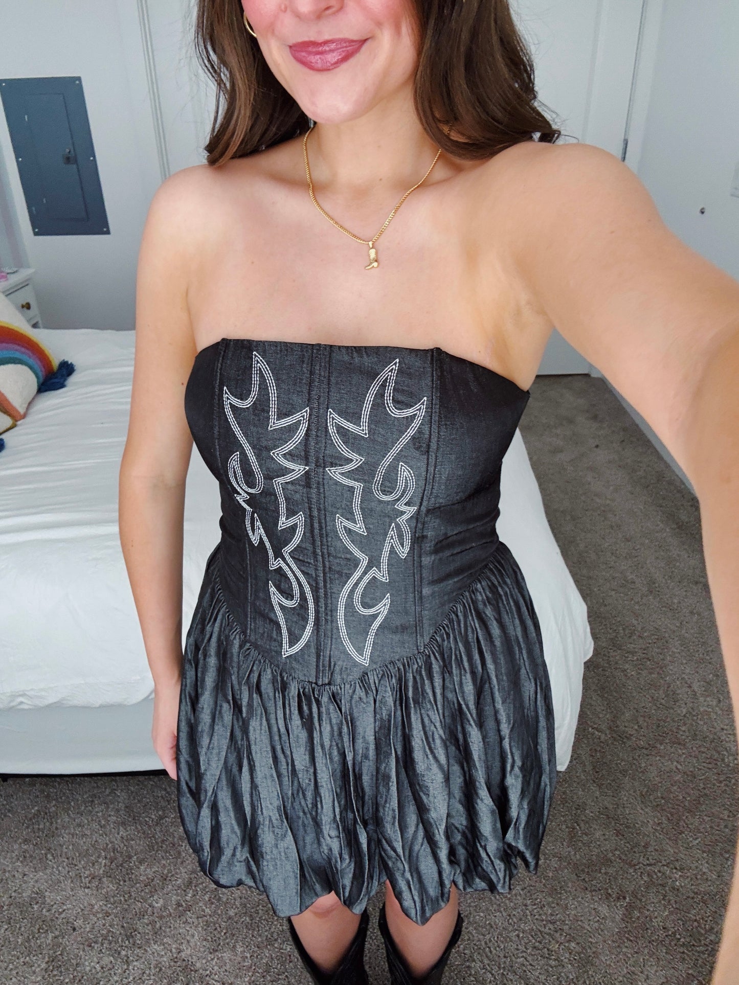 Hang Tight Honey Bubble Dress