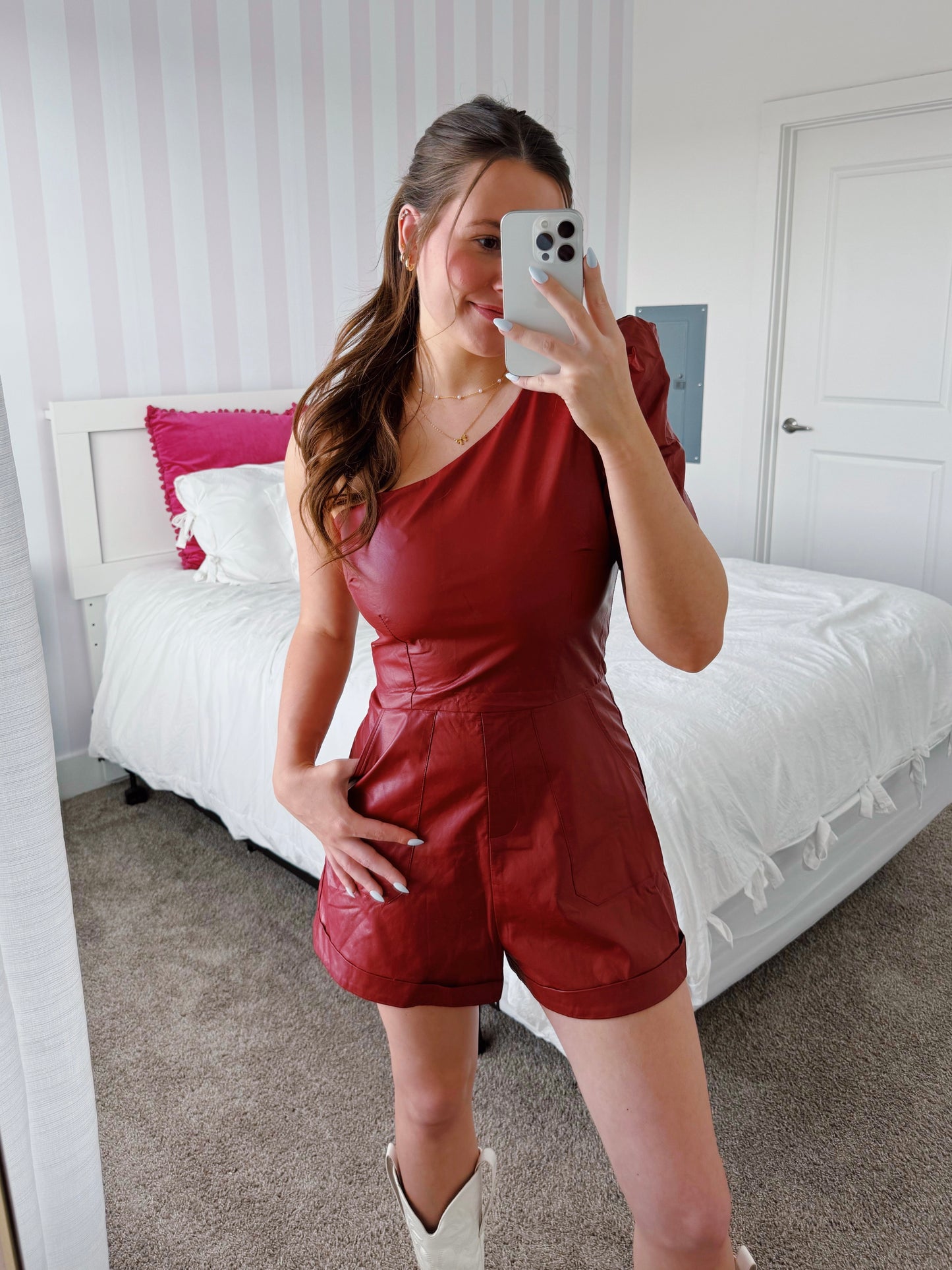 Spoiled Rotten Faux Leather Romper