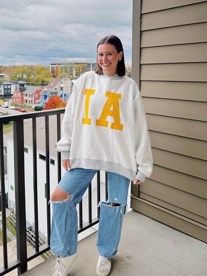Iowa Reversible Mock Neck Sweatshirt