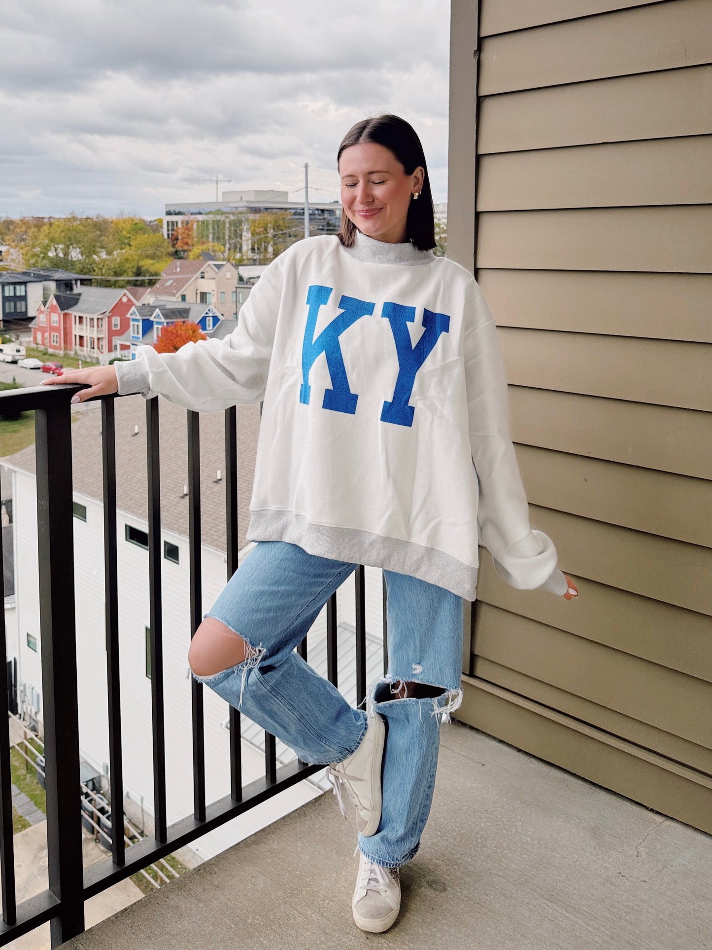 Kentucky Reversible Mock Neck Sweatshirt