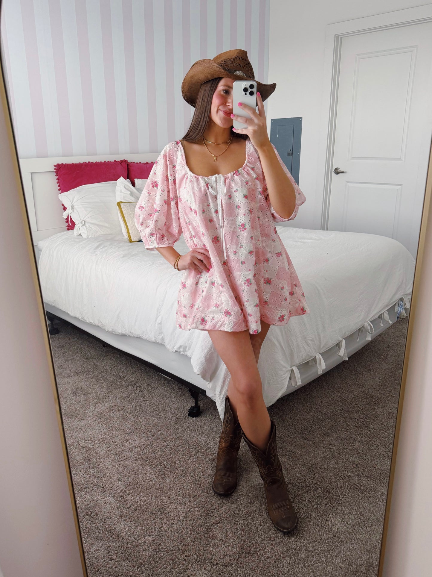 Spring Fling Floral Eyelet Romper