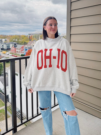 Ohio Reversible Mock Neck Sweatshirt