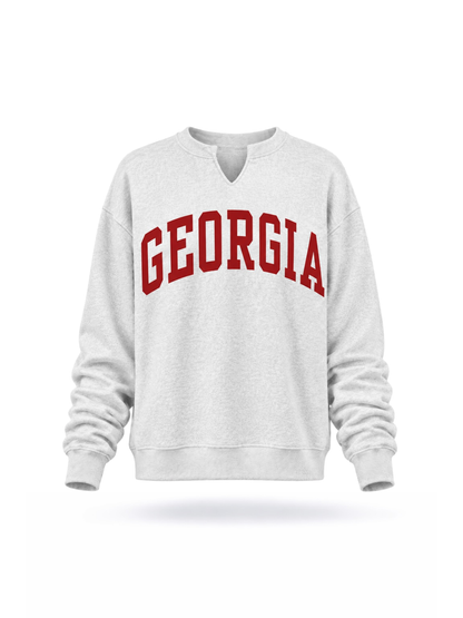 PREORDER: Georgia Split Neck Sweatshirt (EARLY AUGUST)