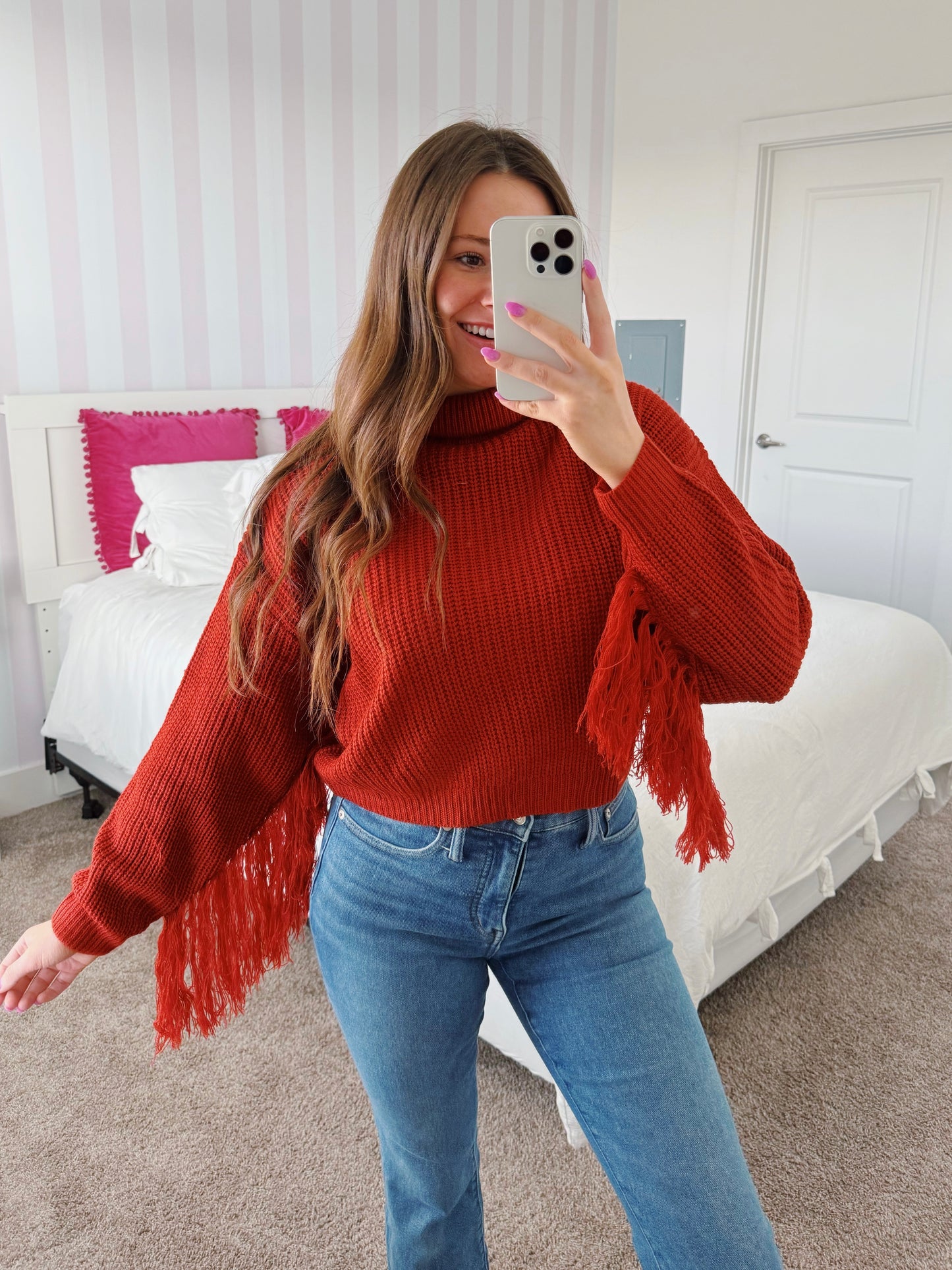 Keeping It Cozy Fringe Sweater