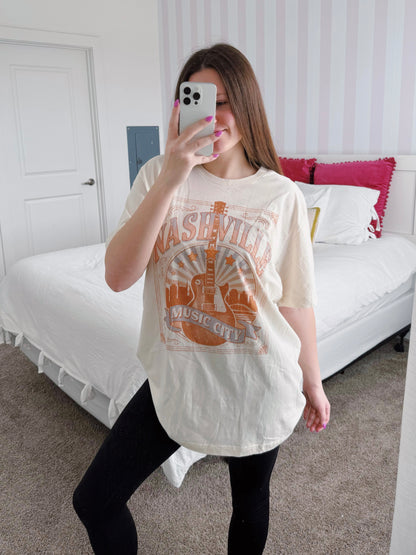 Nashville Music City Graphic Tee