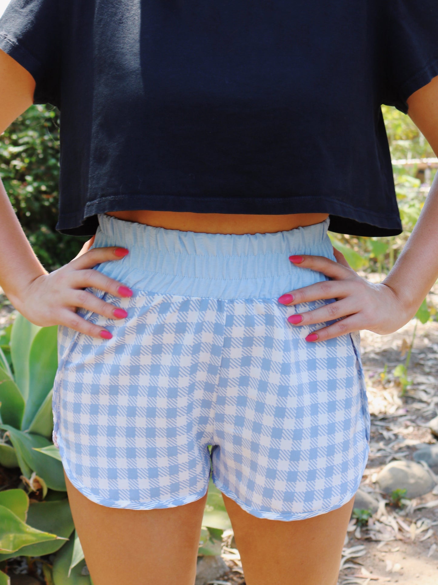 Going For Gold Gingham Athletic Shorts