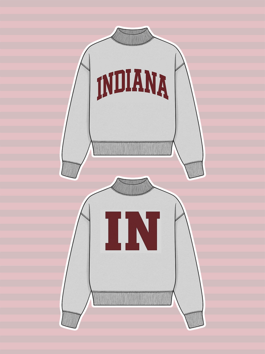PREORDER: Indiana Reversible Mock Neck Sweatshirt