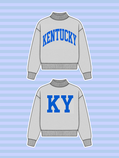 PREORDER: Kentucky Reversible Mock Neck Sweatshirt