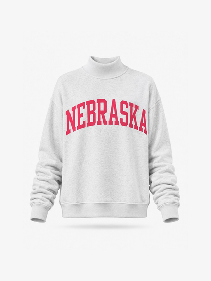 Nebraska Reversible Mock Neck Sweatshirt