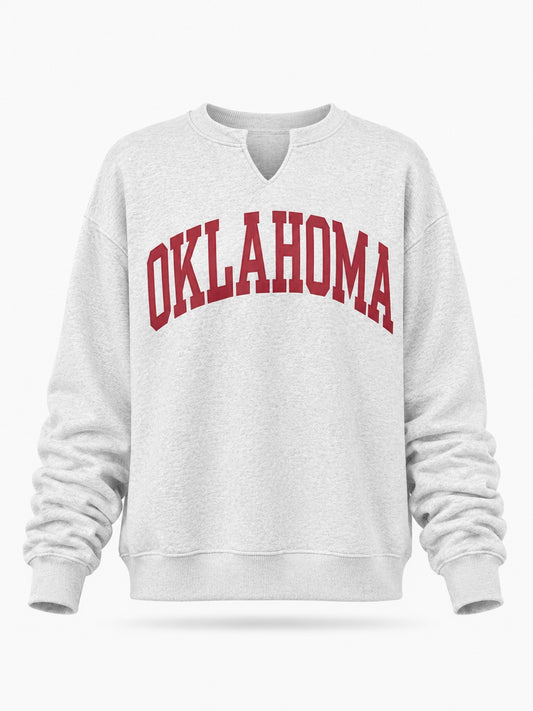 PREORDER: Oklahoma Split Neck Sweatshirt (EARLY AUGUST)
