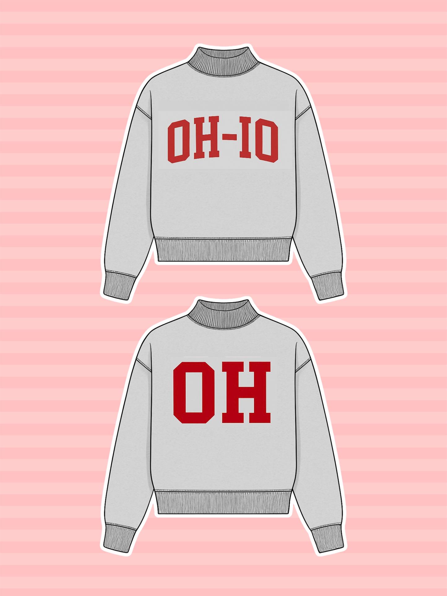 PREORDER: Ohio Reversible Mock Neck Sweatshirt