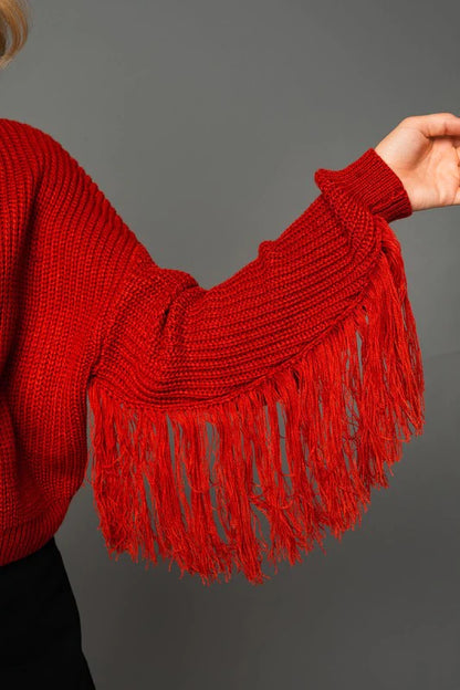 Keeping It Cozy Fringe Sweater