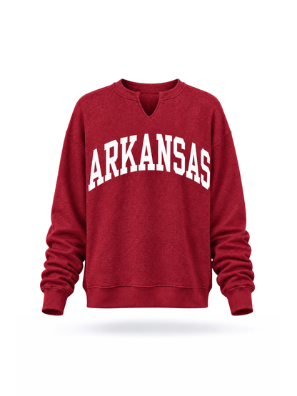 Arkansas Reversible Split Neck Sweatshirt