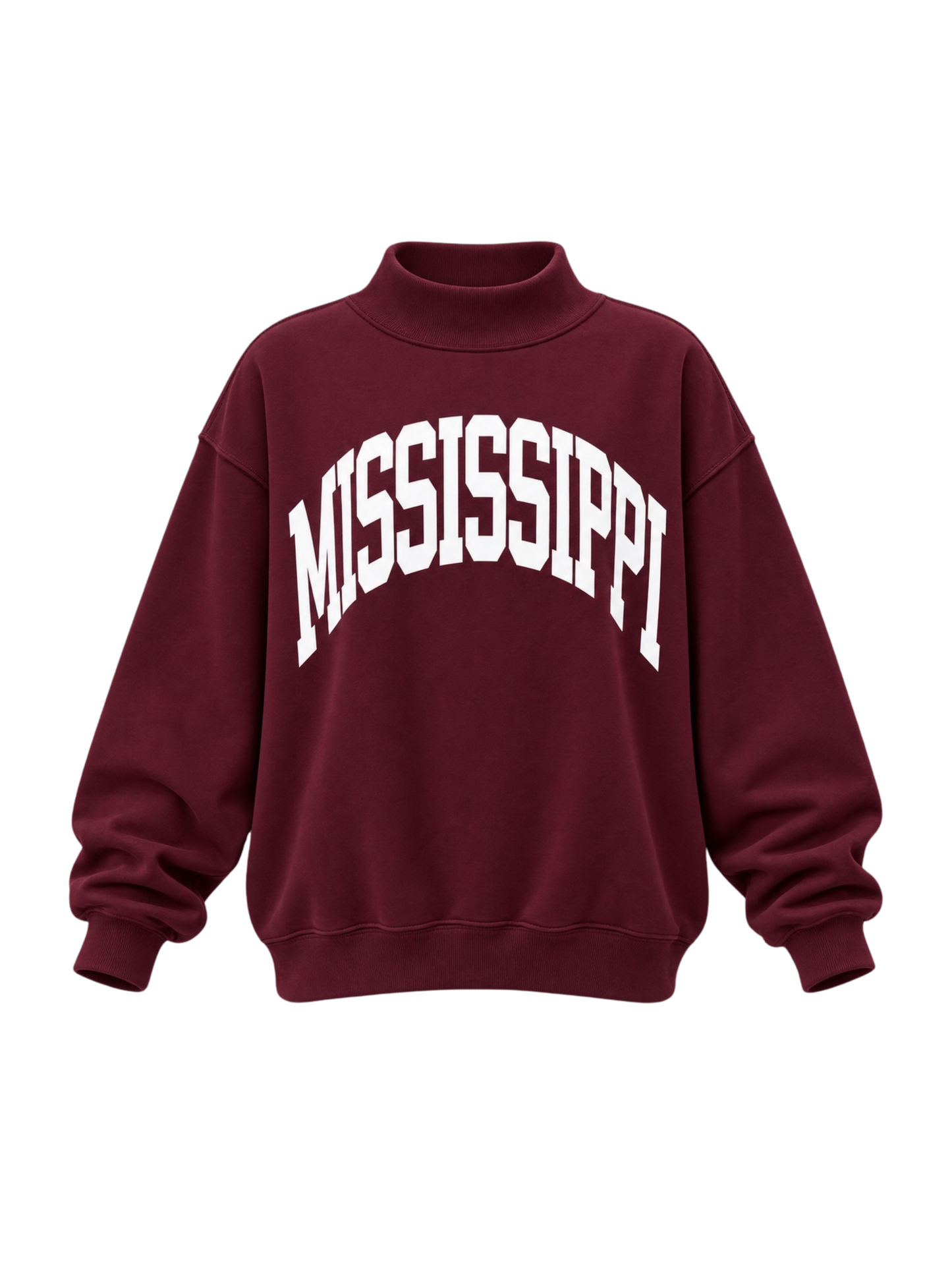 PREORDER: Mississippi/MS Reversible Mock Neck Sweatshirt (EARLY NOVEMBER)