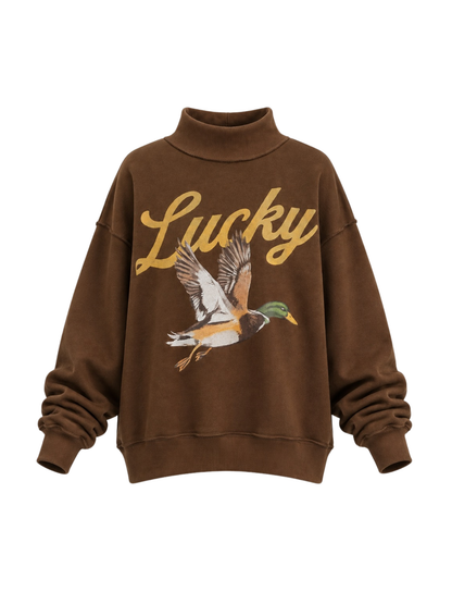 PREORDER: Lucky Duck/Mallard Reversible Mock Neck Sweatshirt (EARLY NOVEMBER)