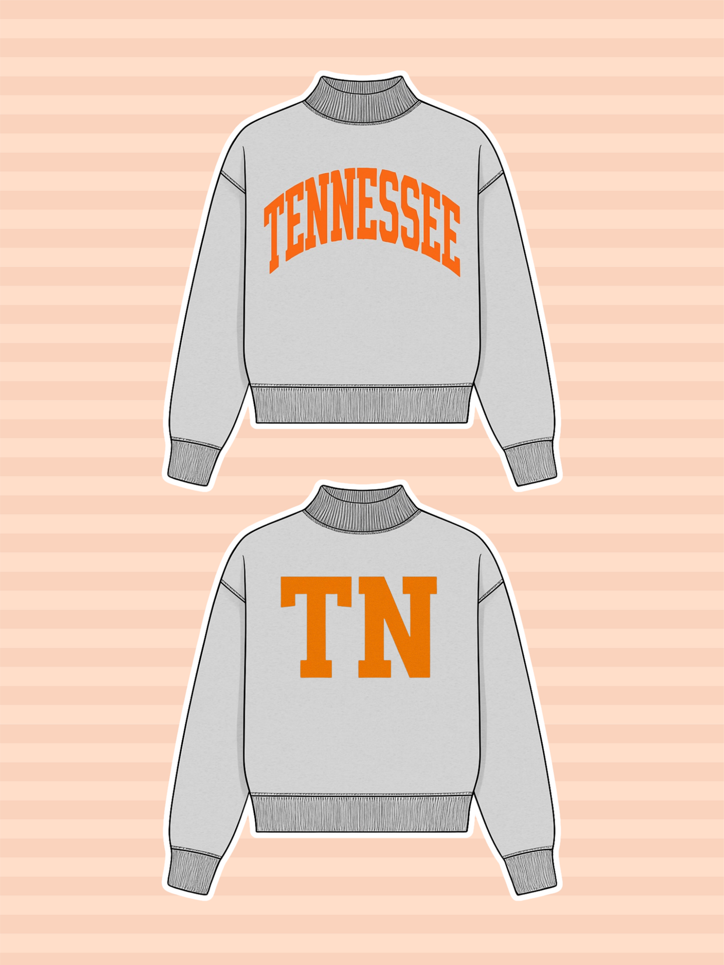 PREORDER: Tennessee Reversible Mock Neck Sweatshirt