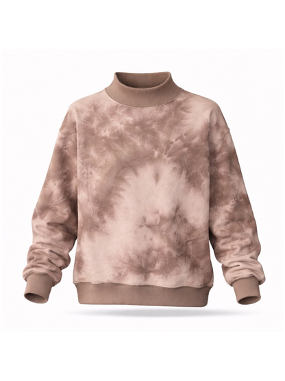 Tie Dye Mock Neck Sweatshirt