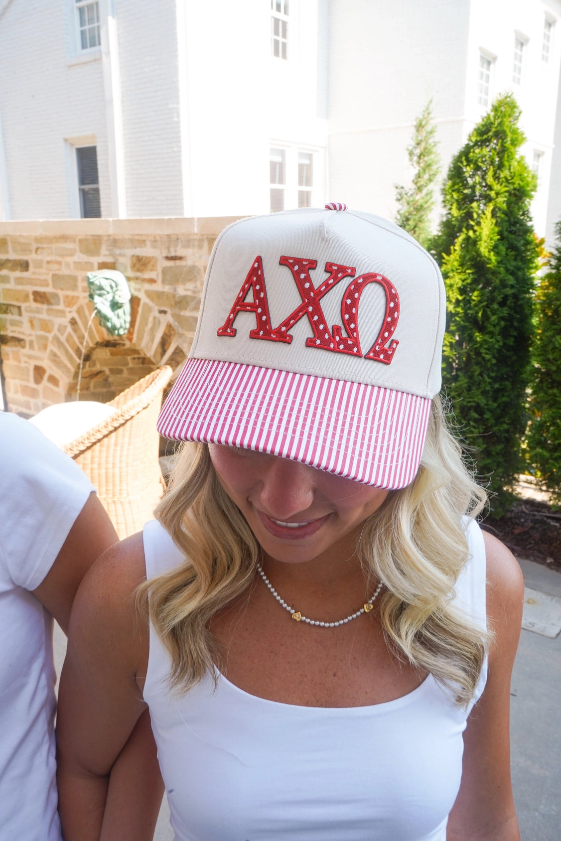 Alpha Chi Omega (AXO) Patterned Trucker Hat