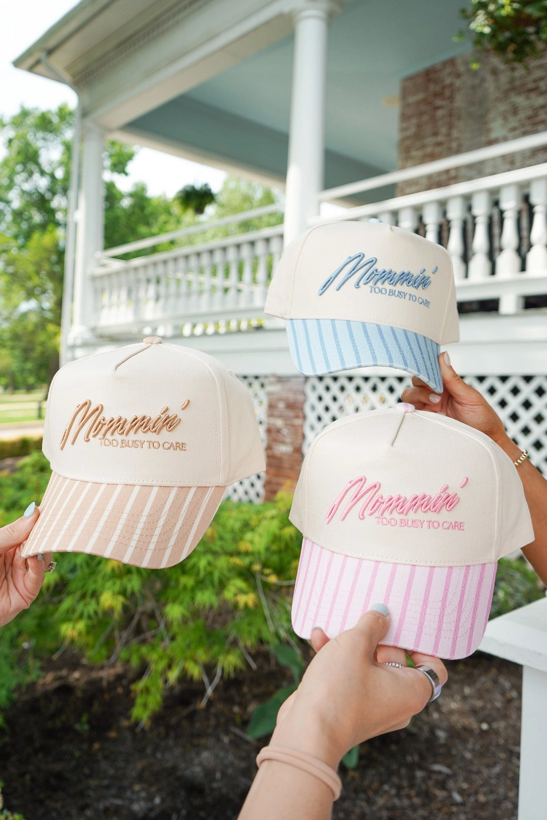 Girl Mom (Mommin') Striped Trucker Hat
