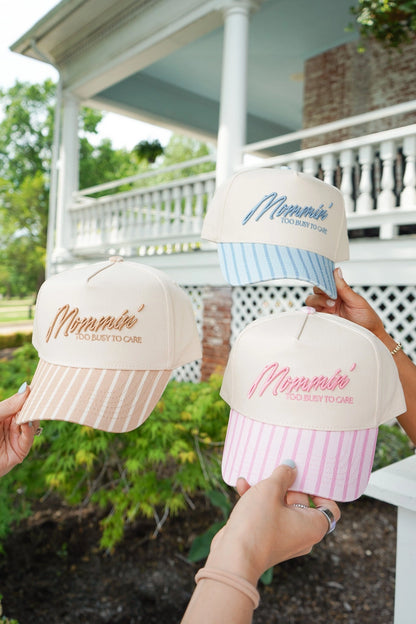 Girl Mom (Mommin') Striped Trucker Hat