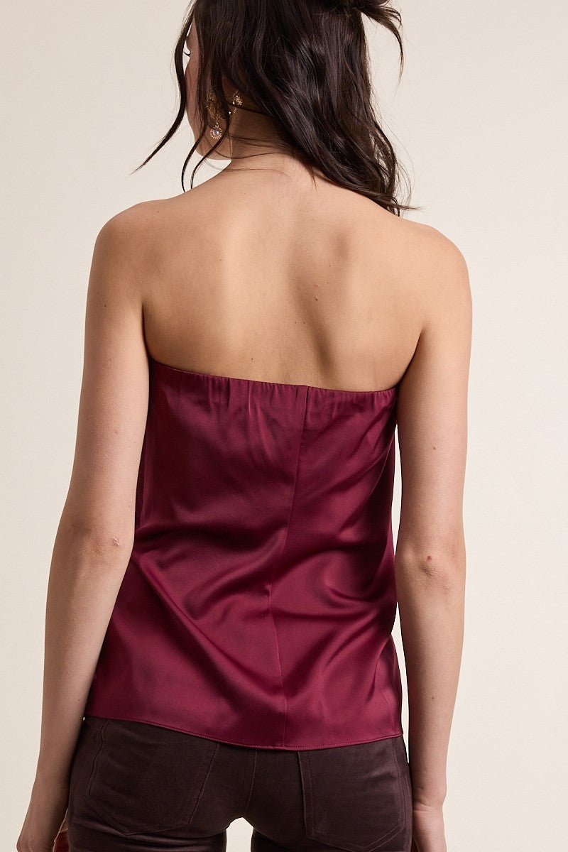 After Midnight Satin Twist Top