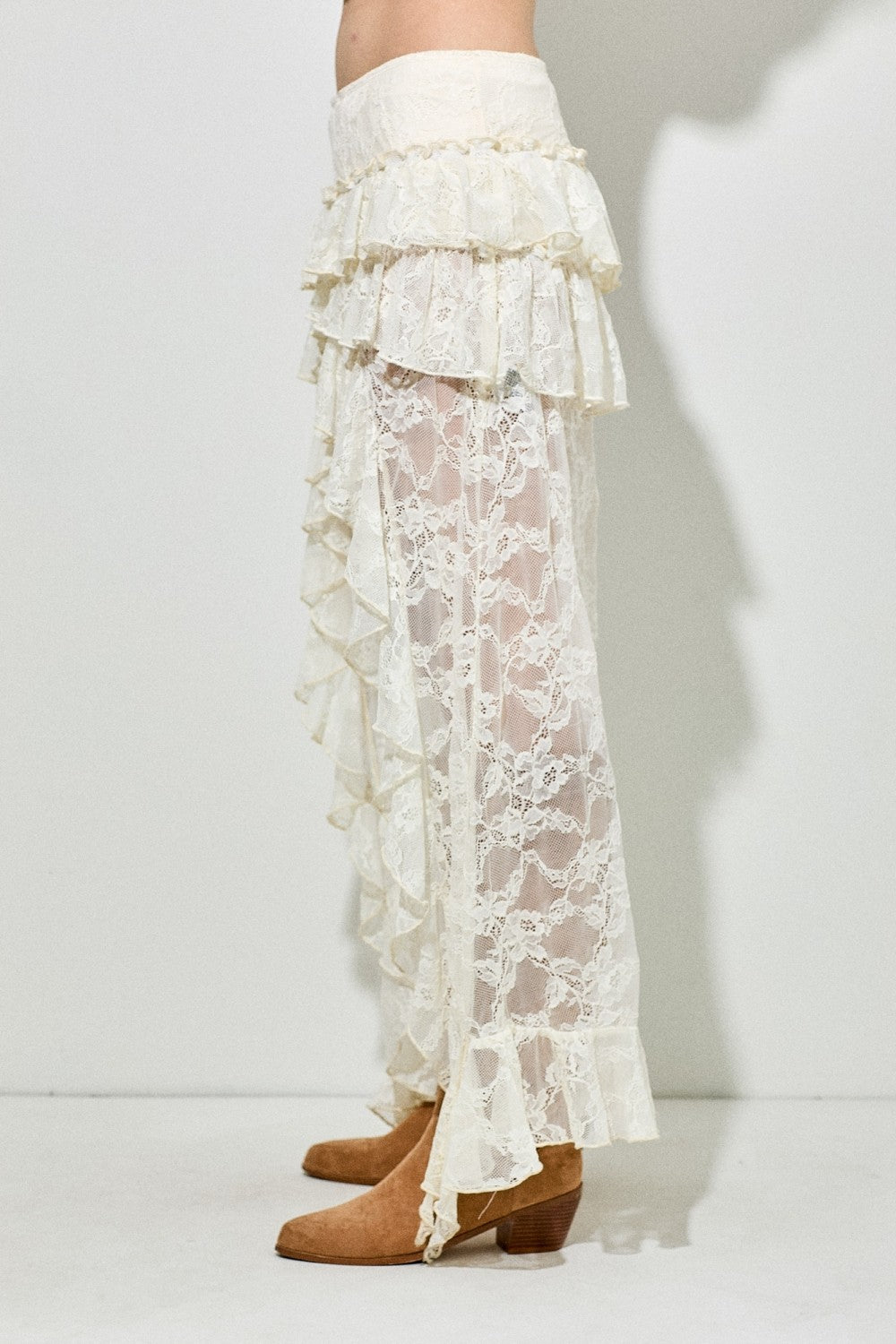 Boho Beauty Lace Hi-Low Skirt