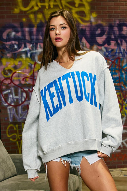 PREORDER: Kentucky Split Neck Sweatshirt (EARLY AUGUST)