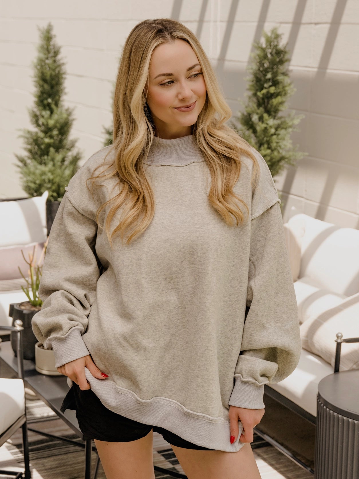 PREORDER: Nebraska Reversible Mock Neck Sweatshirt