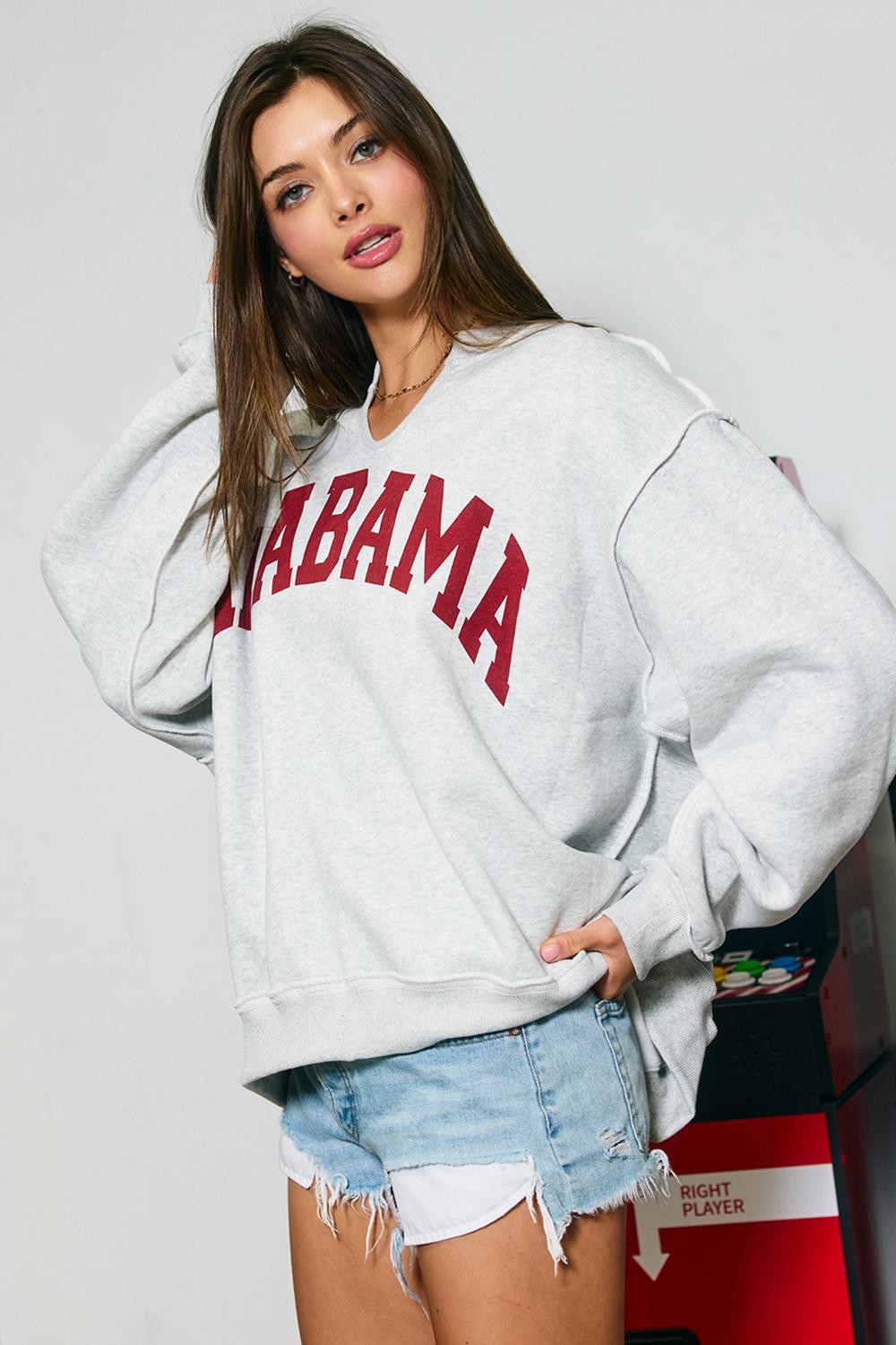 PREORDER: Alabama Reversible Split Neck Sweatshirt (EARLY AUGUST)