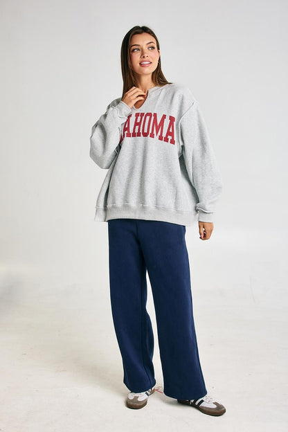PREORDER: Oklahoma Split Neck Sweatshirt (EARLY AUGUST)