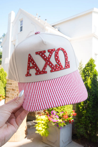 Alpha Chi Omega (AXO) Patterned Trucker Hat
